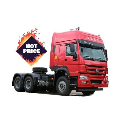 좋은 가격 WD615.47 엔진 모델 SINOTRUK 6X4 HOWO 7 트레일러 트랙터 트럭 머리 적색 고객 요구 사항에 따라 온라인으로